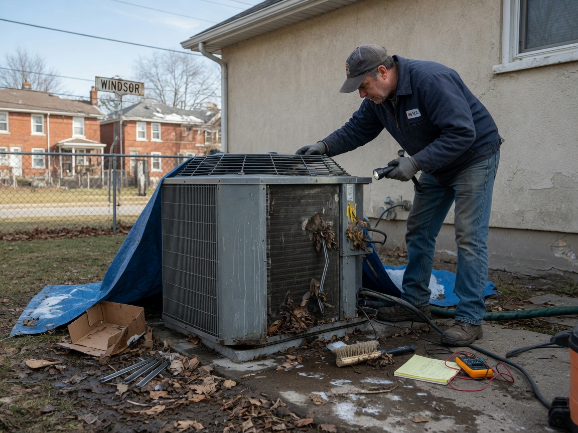 How to Inspect Your Outdoor AC Unit After Winter in Windsor